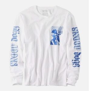 White and Blue Long Sleeve Tee